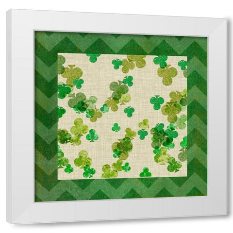 St. Pattys Collection I White Modern Wood Framed Art Print by Vision Studio