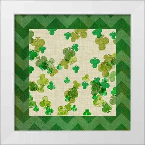 St. Pattys Collection I White Modern Wood Framed Art Print by Vision Studio