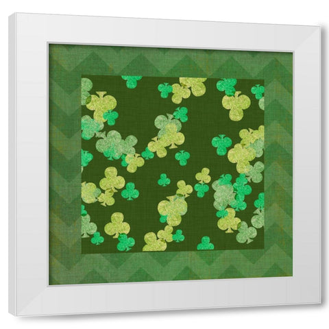 St. Pattys Collection J White Modern Wood Framed Art Print by Vision Studio
