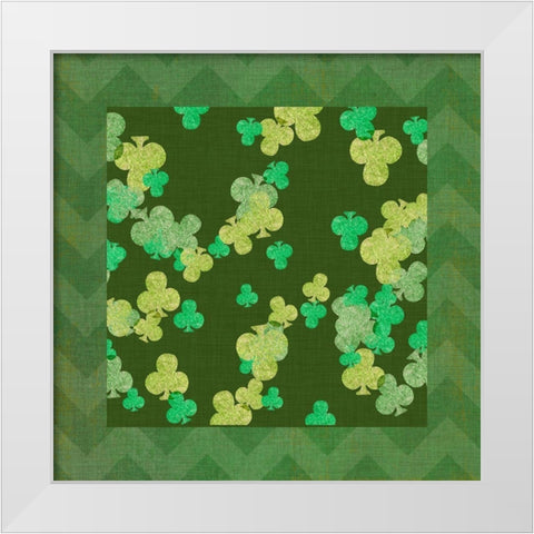 St. Pattys Collection J White Modern Wood Framed Art Print by Vision Studio