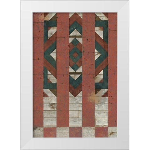 American Quilt F White Modern Wood Framed Art Print by Vision Studio