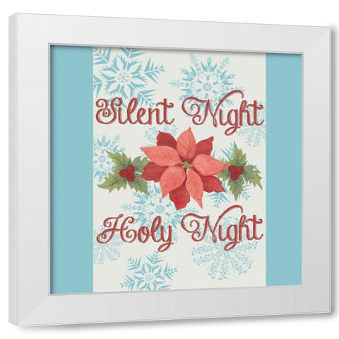 Christmas Poinsettias Collection G White Modern Wood Framed Art Print by Popp, Grace
