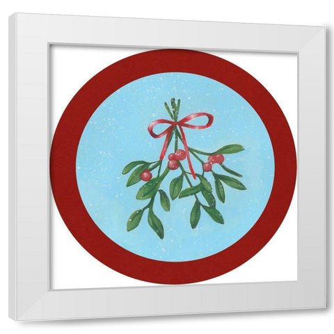 Chickadee Christmas Collection C White Modern Wood Framed Art Print by Popp, Grace