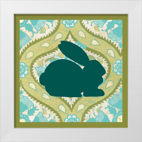 Decorative Easter Collection E White Modern Wood Framed Art Print by Vision Studio