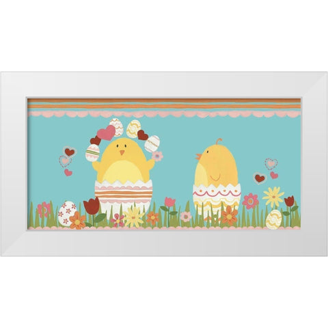 Easter Sweeties Collection C White Modern Wood Framed Art Print by Vess, June Erica