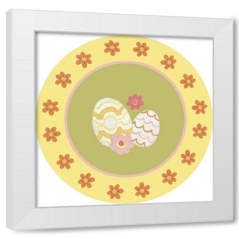 Easter Sweeties Collection H White Modern Wood Framed Art Print by Vess, June Erica