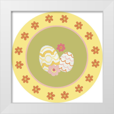 Easter Sweeties Collection H White Modern Wood Framed Art Print by Vess, June Erica