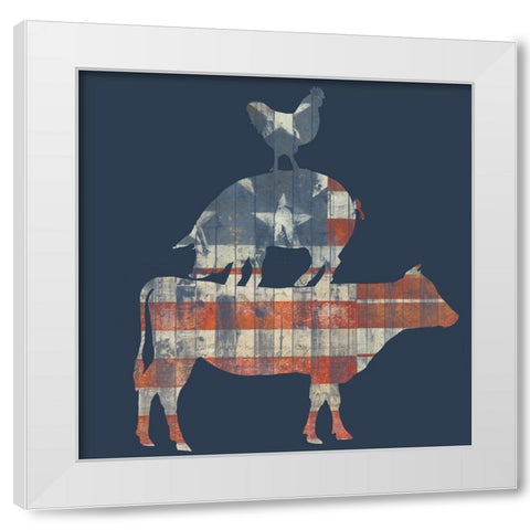 Fourth on the Farm Collection A White Modern Wood Framed Art Print by Studio W