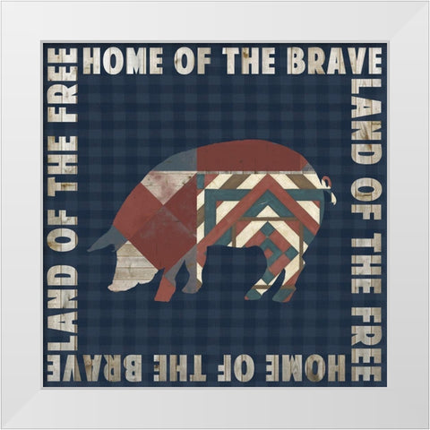 Fourth on the Farm Collection F White Modern Wood Framed Art Print by Studio W