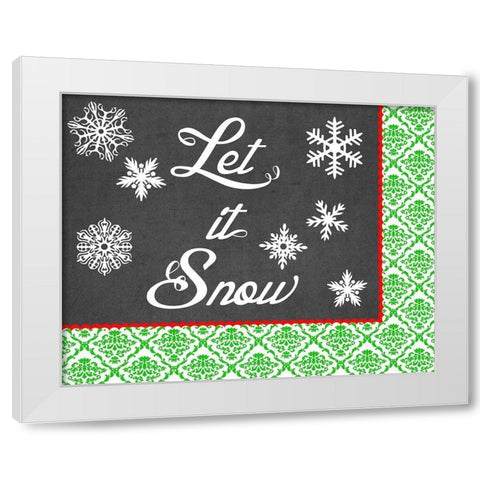 Let it Snow Collection A White Modern Wood Framed Art Print by Vess, June Erica