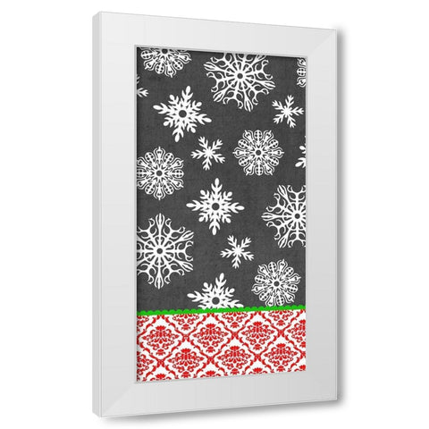 Let it Snow Collection B White Modern Wood Framed Art Print by Vess, June Erica
