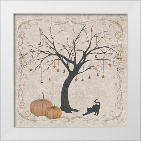 Vintage Halloween Collection A White Modern Wood Framed Art Print by Popp, Grace