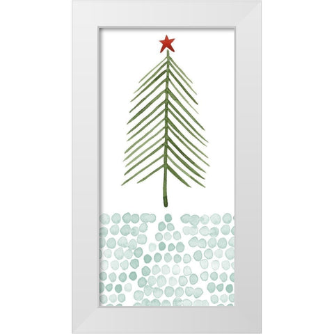 Christmas Tree Whimsy Collection B White Modern Wood Framed Art Print by Popp, Grace