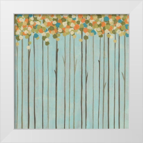 Birch Grove I White Modern Wood Framed Art Print by Vess, June Erica