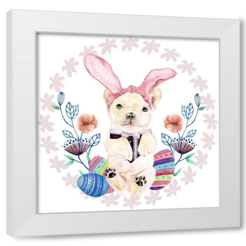 Easter Pups Collection C White Modern Wood Framed Art Print by Wang, Melissa