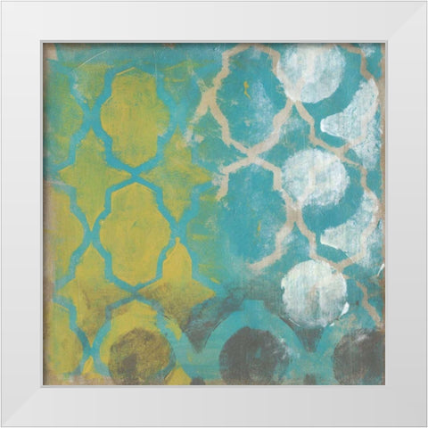 Neo Lattice I White Modern Wood Framed Art Print by Vess, June Erica