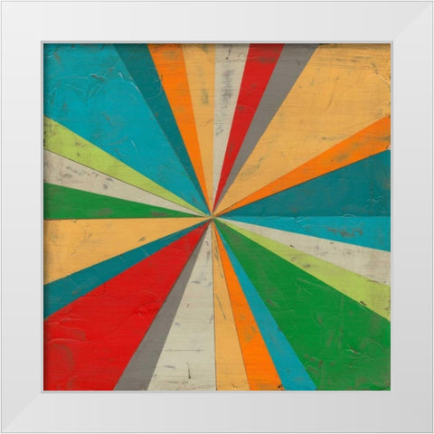 Carnival Lights II White Modern Wood Framed Art Print by Vess, June Erica