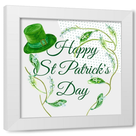 St. Patricks Day Collection A White Modern Wood Framed Art Print by Wang, Melissa