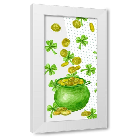 St. Patricks Day Collection B White Modern Wood Framed Art Print by Wang, Melissa