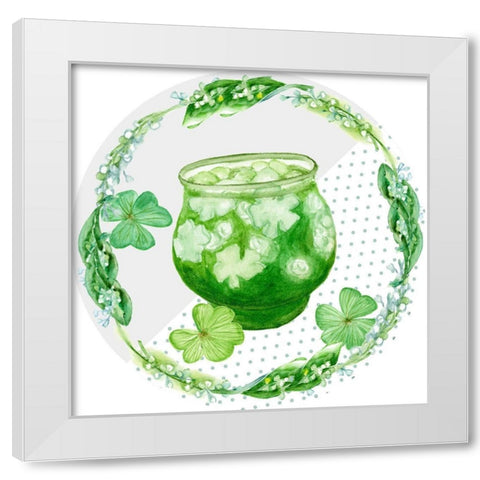 St. Patricks Day Collection E White Modern Wood Framed Art Print by Wang, Melissa