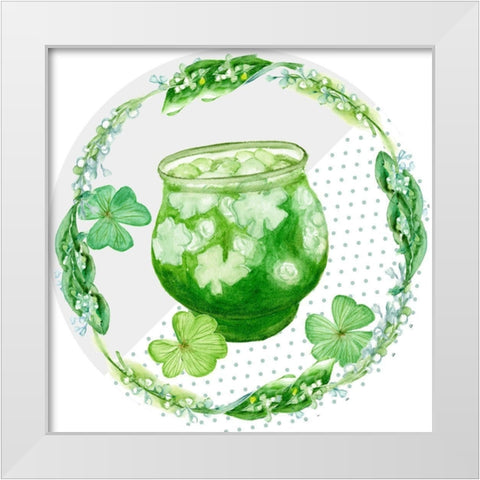 St. Patricks Day Collection E White Modern Wood Framed Art Print by Wang, Melissa
