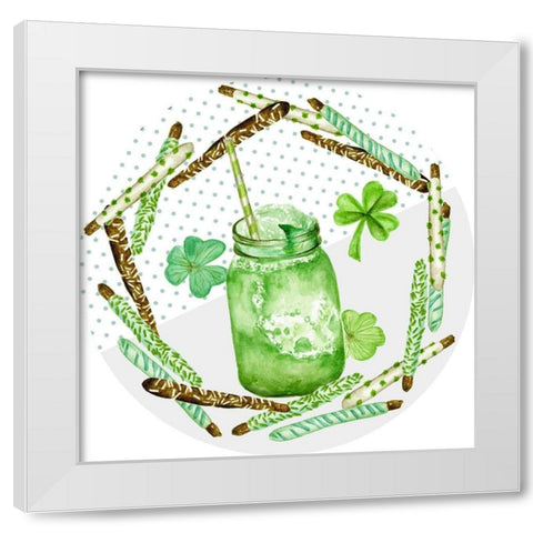 St. Patricks Day Collection F White Modern Wood Framed Art Print by Wang, Melissa