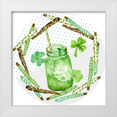 St. Patricks Day Collection F White Modern Wood Framed Art Print by Wang, Melissa