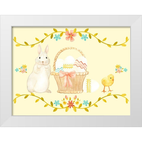 Sweet Easter Collection A White Modern Wood Framed Art Print by Vess, June Erica