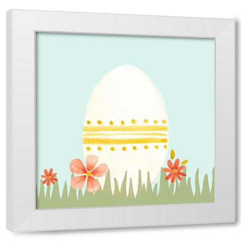 Sweet Easter Collection C White Modern Wood Framed Art Print by Vess, June Erica