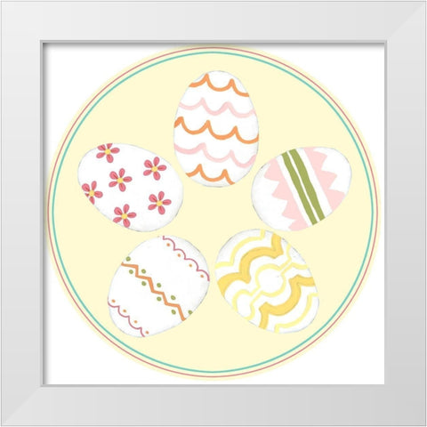 Sweet Easter Collection G White Modern Wood Framed Art Print by Vess, June Erica
