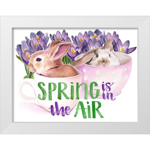 Bunny Crossing Collection A White Modern Wood Framed Art Print by Parker, Jennifer Paxton