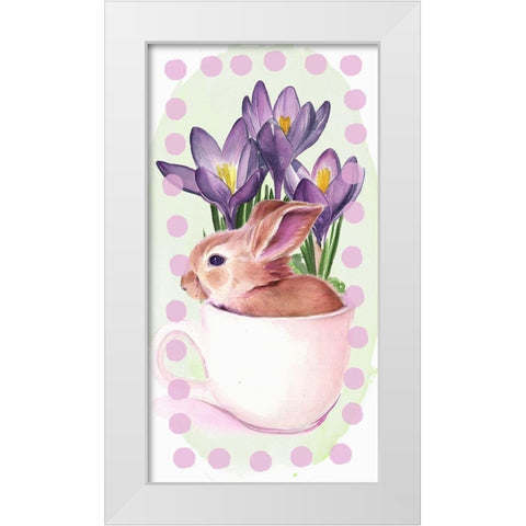Bunny Crossing Collection B White Modern Wood Framed Art Print by Parker, Jennifer Paxton