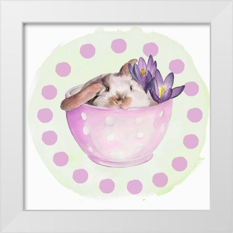 Bunny Crossing Collection C White Modern Wood Framed Art Print by Parker, Jennifer Paxton