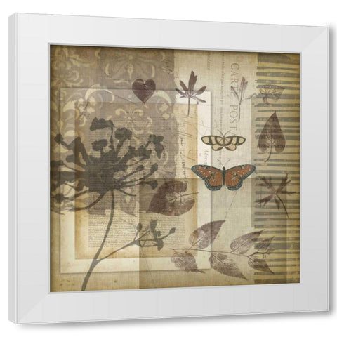 Small Notebook Collage I White Modern Wood Framed Art Print by Goldberger, Jennifer