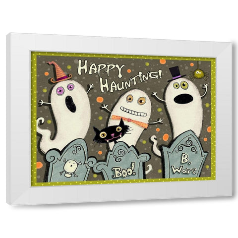 Happy Haunting Collection A White Modern Wood Framed Art Print by Eisner, Viv