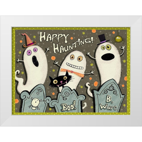 Happy Haunting Collection A White Modern Wood Framed Art Print by Eisner, Viv