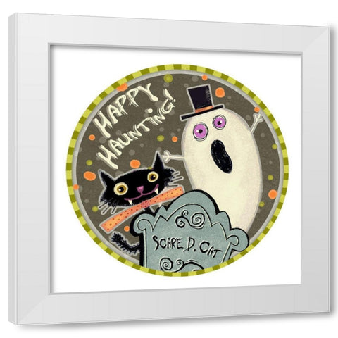 Happy Haunting Collection C White Modern Wood Framed Art Print by Eisner, Viv