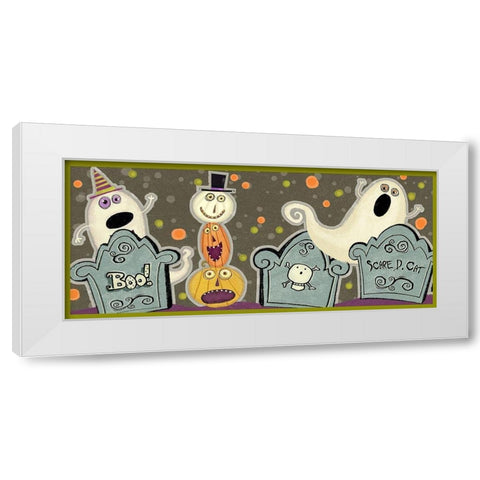 Happy Haunting Collection D White Modern Wood Framed Art Print by Eisner, Viv