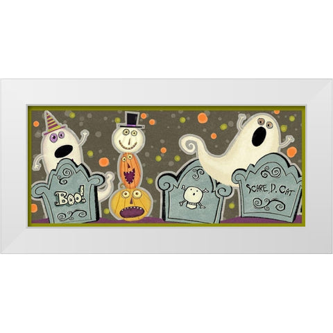 Happy Haunting Collection D White Modern Wood Framed Art Print by Eisner, Viv