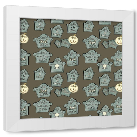 Happy Haunting Collection F White Modern Wood Framed Art Print by Eisner, Viv