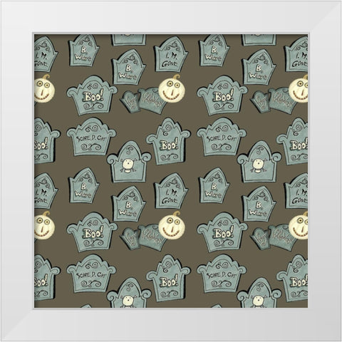 Happy Haunting Collection F White Modern Wood Framed Art Print by Eisner, Viv