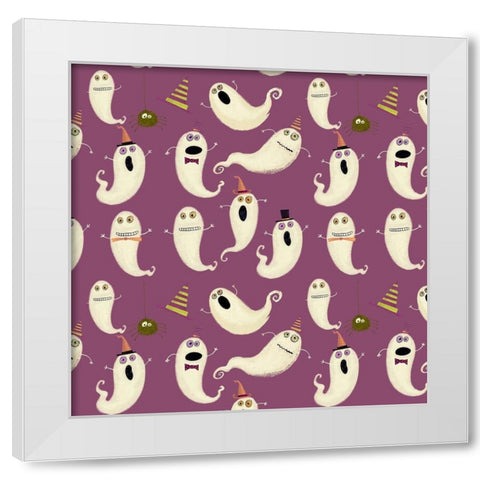 Happy Haunting Collection G White Modern Wood Framed Art Print by Eisner, Viv