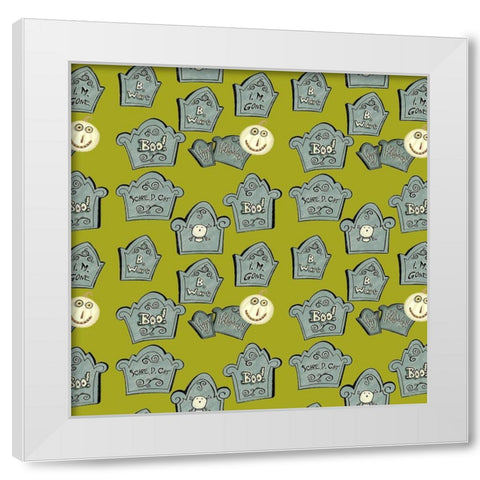 Happy Haunting Collection H White Modern Wood Framed Art Print by Eisner, Viv