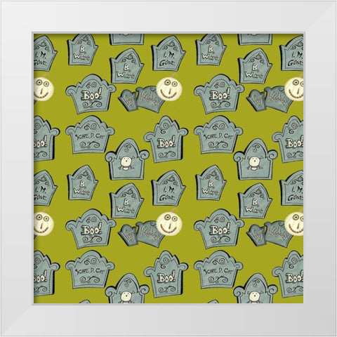 Happy Haunting Collection H White Modern Wood Framed Art Print by Eisner, Viv