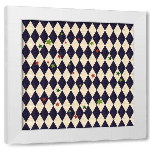 Harlequin Christmas Collection G White Modern Wood Framed Art Print by Eisner, Viv