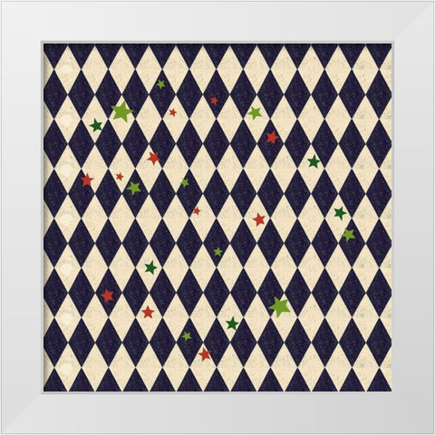 Harlequin Christmas Collection G White Modern Wood Framed Art Print by Eisner, Viv