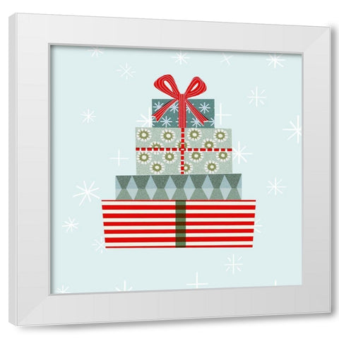 Holiday Llama Collection C White Modern Wood Framed Art Print by Borges, Victoria