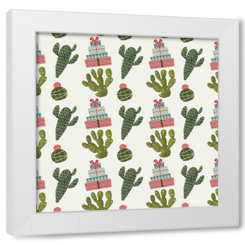 Holiday Llama Collection F White Modern Wood Framed Art Print by Borges, Victoria