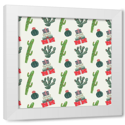 Holiday Llama Collection H White Modern Wood Framed Art Print by Borges, Victoria