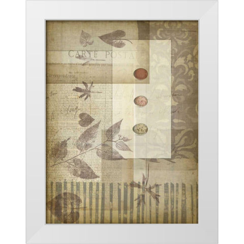 Small Notebook Collage III White Modern Wood Framed Art Print by Goldberger, Jennifer